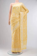 Yellow Tussar Silk Saree