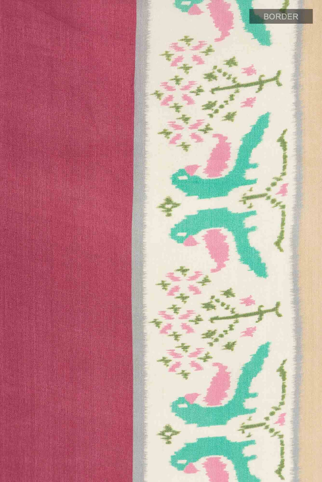 Maroon Bhagalpuri Tussar Silk Saree