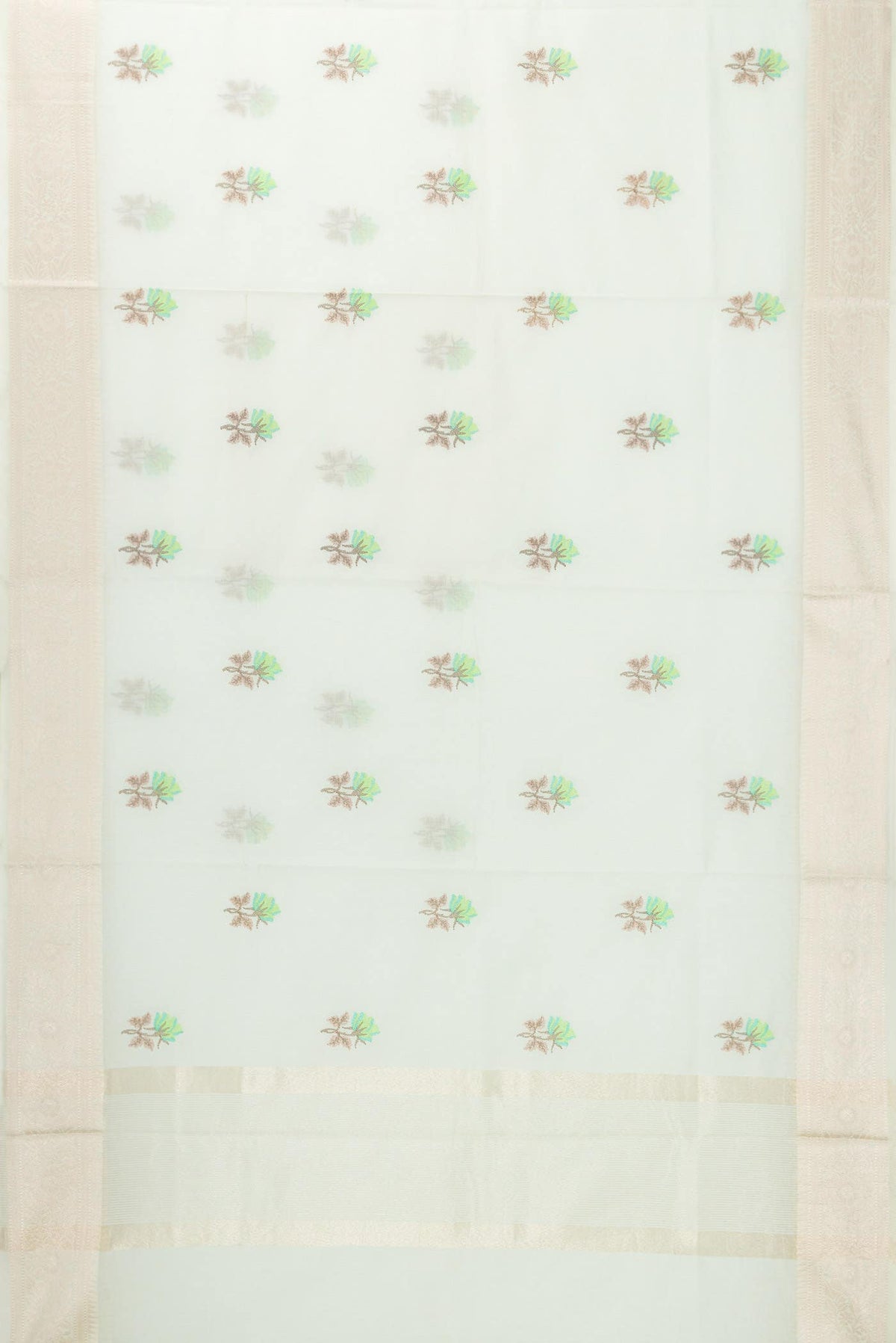Light Green Dual Tone Chanderi Silk Saree