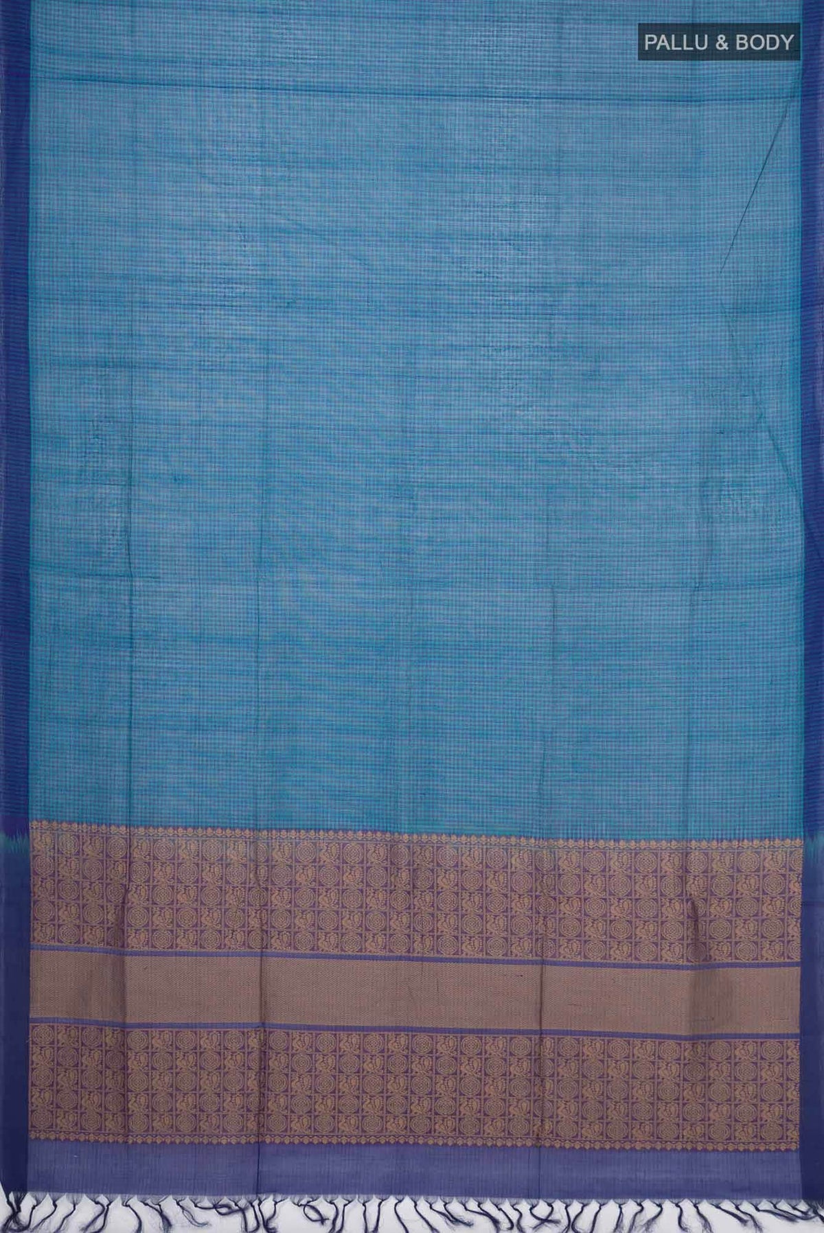Blue Coimbatore Cotton Saree