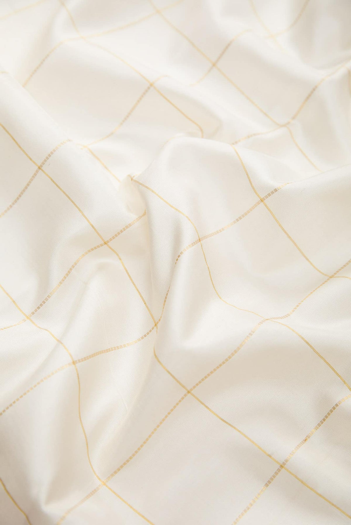 Pure Silk Pure Zari Off White Dual Tone Kanchipuram Saree