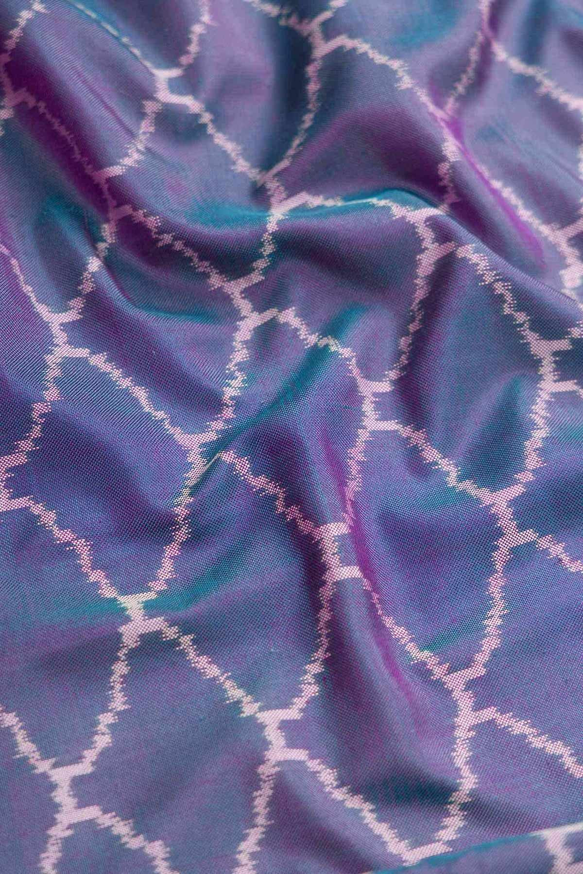 Purple Dual Tone Double Ikat Saree