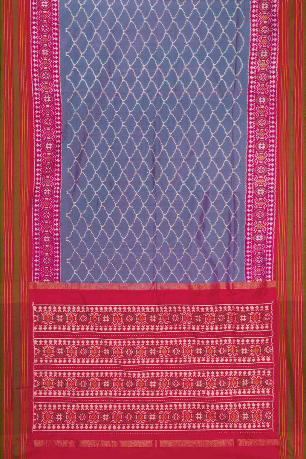 Purple Dual Tone Double Ikat Saree