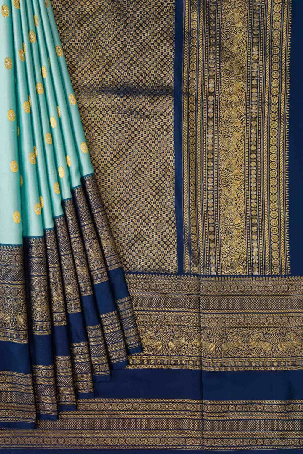 Sky Blue Kanjivaram Silk Saree