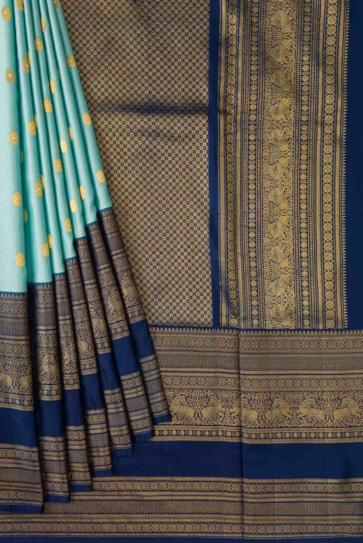 Sky Blue Kanjivaram Silk Saree