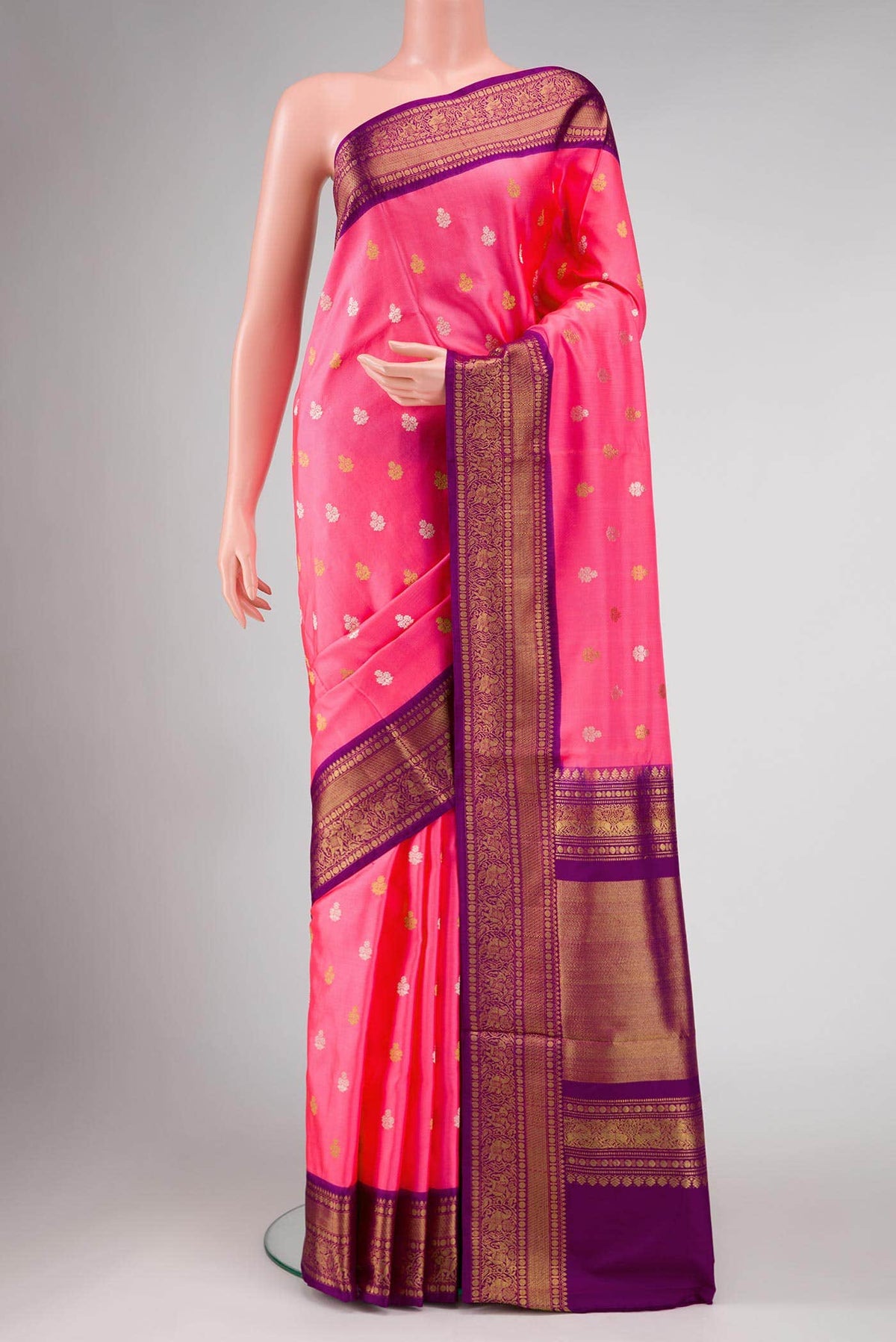 Pink Double Ikat Saree