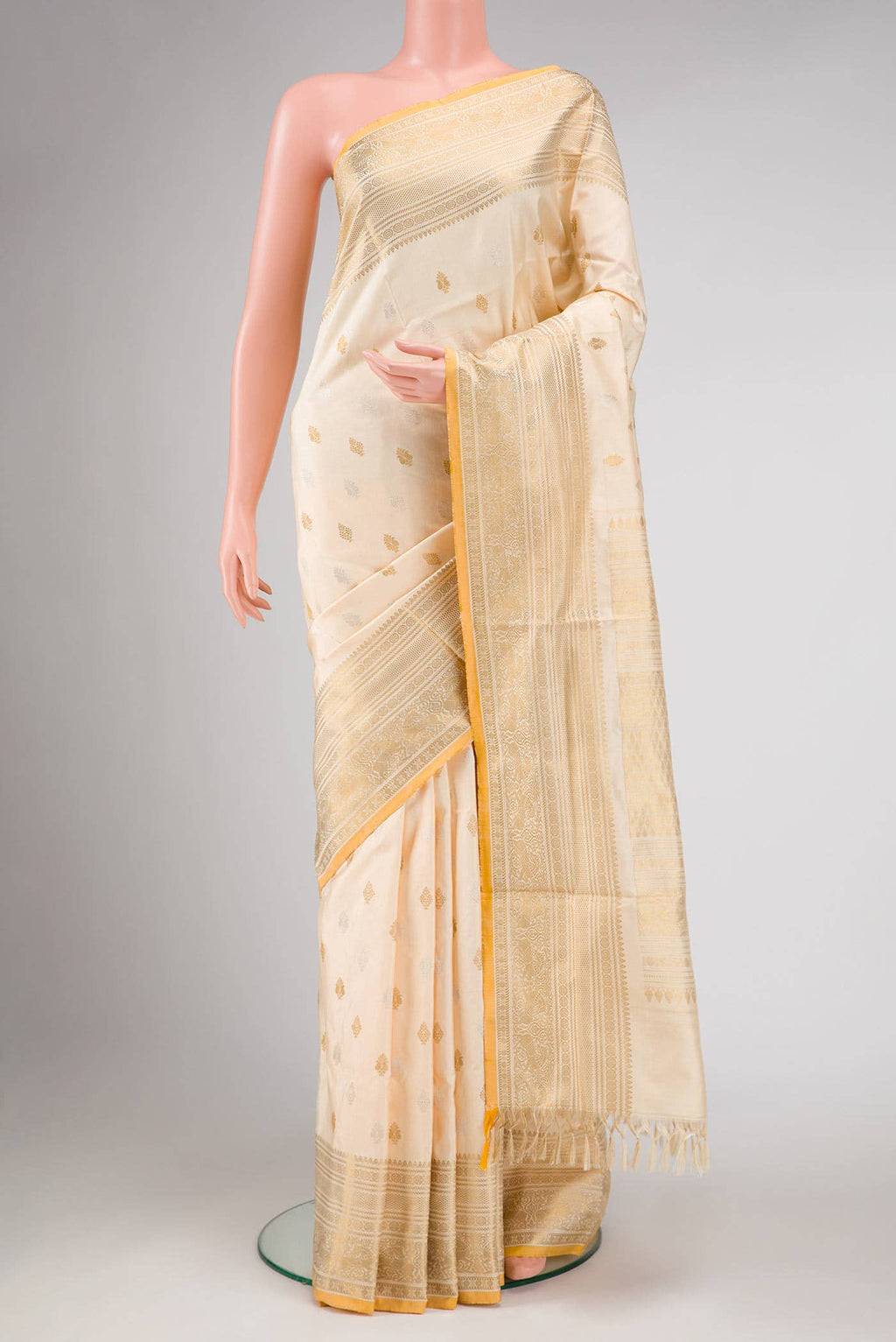 Sandal Double Ikat Saree