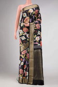Pure Silk Pure Zari Black Kanchipuram Saree