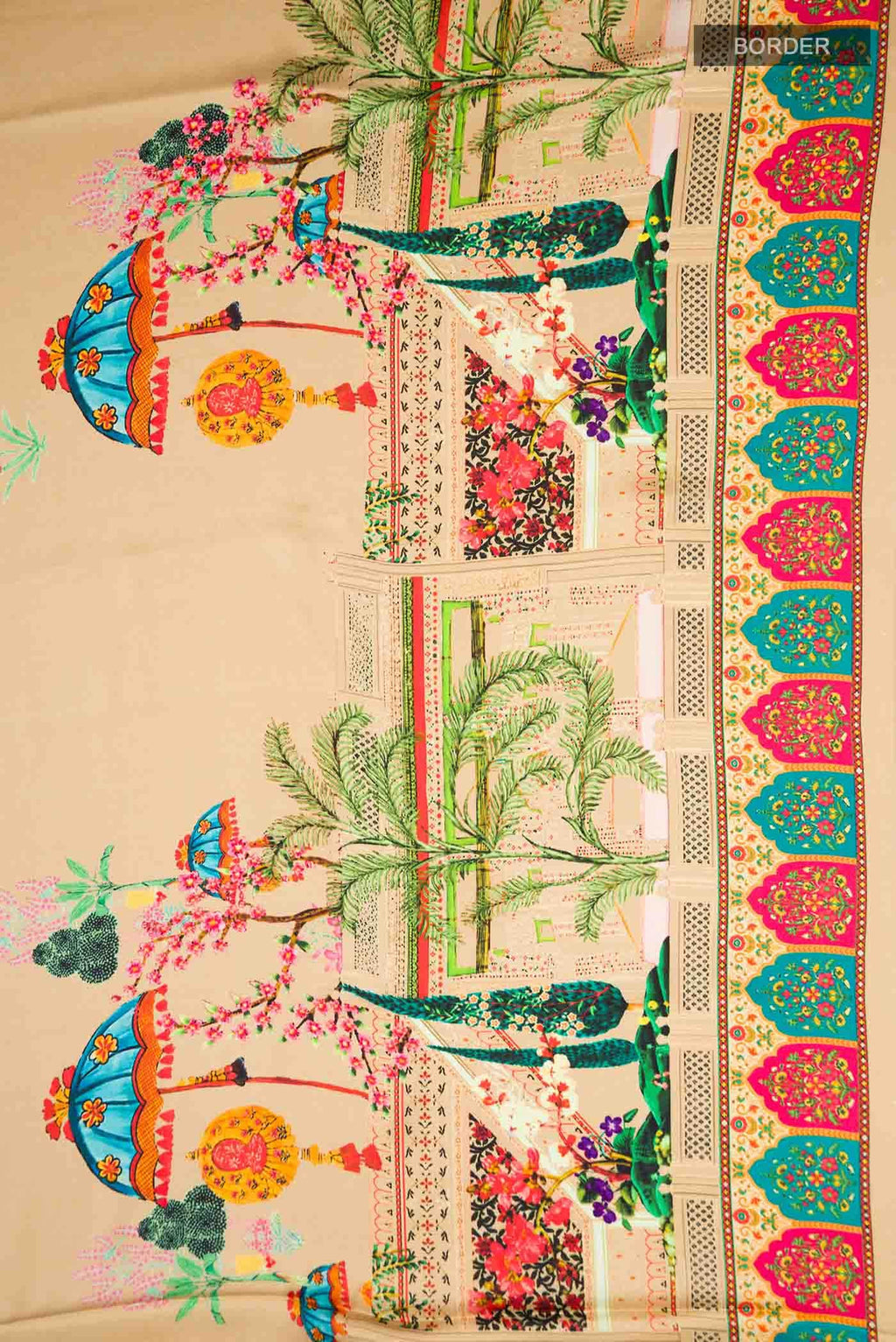 Beige Satin Silk Saree
