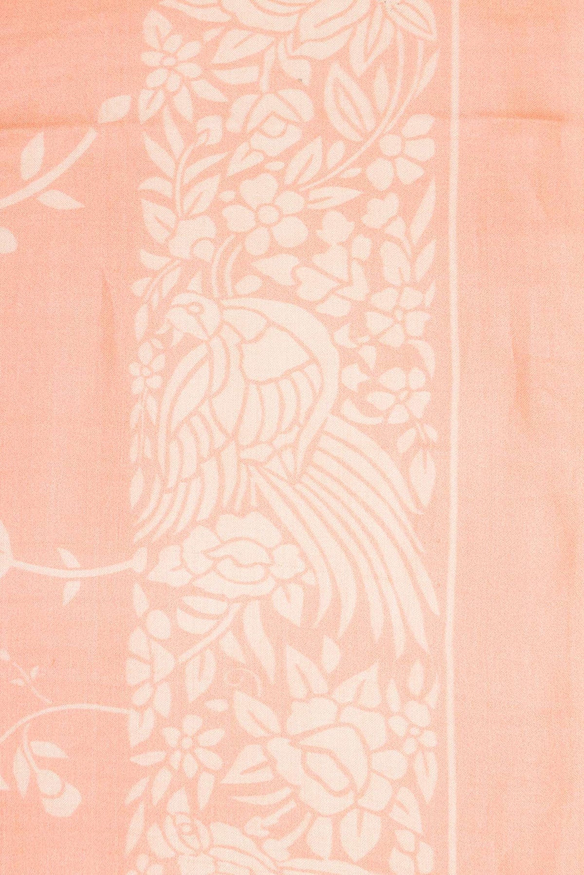 Golden Peach Tussar Silk Saree