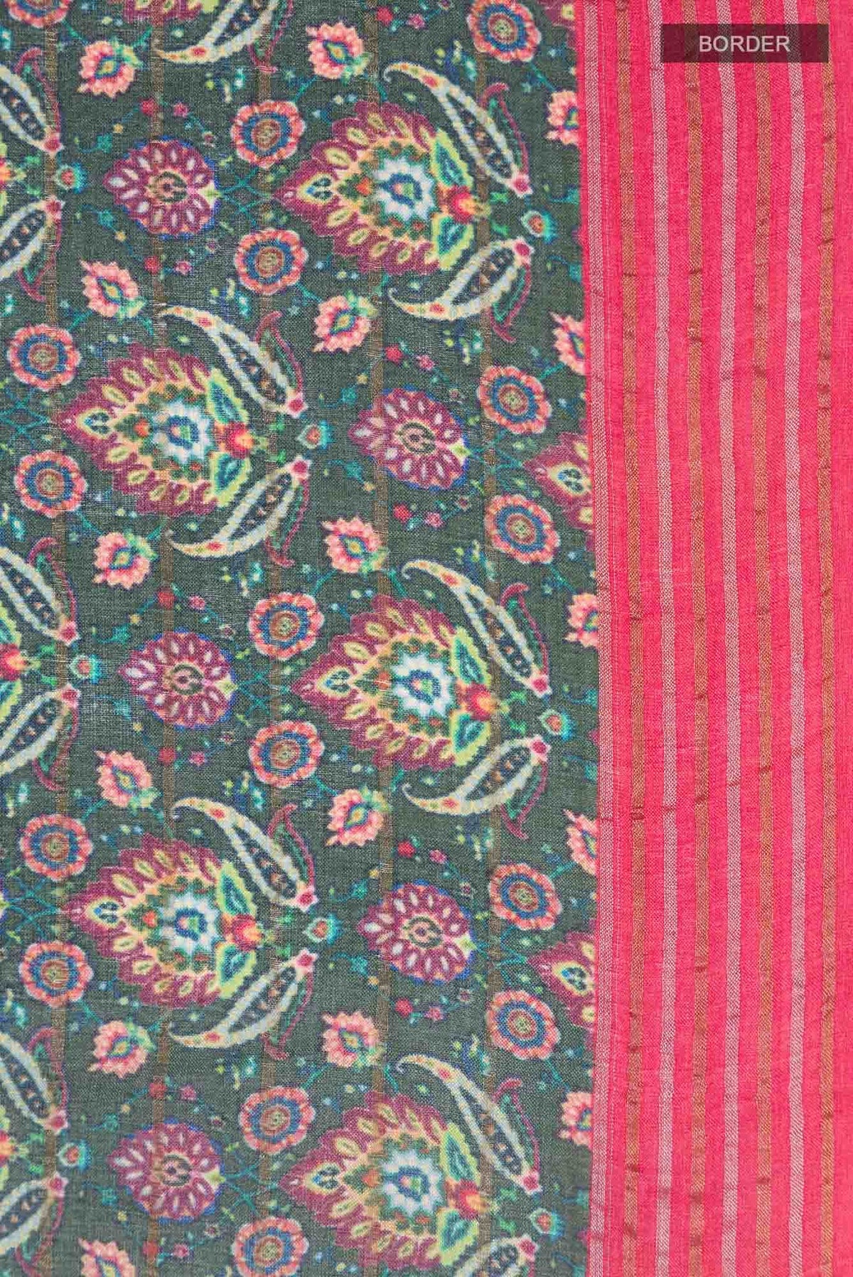 Davys Grey Tussar Silk Saree