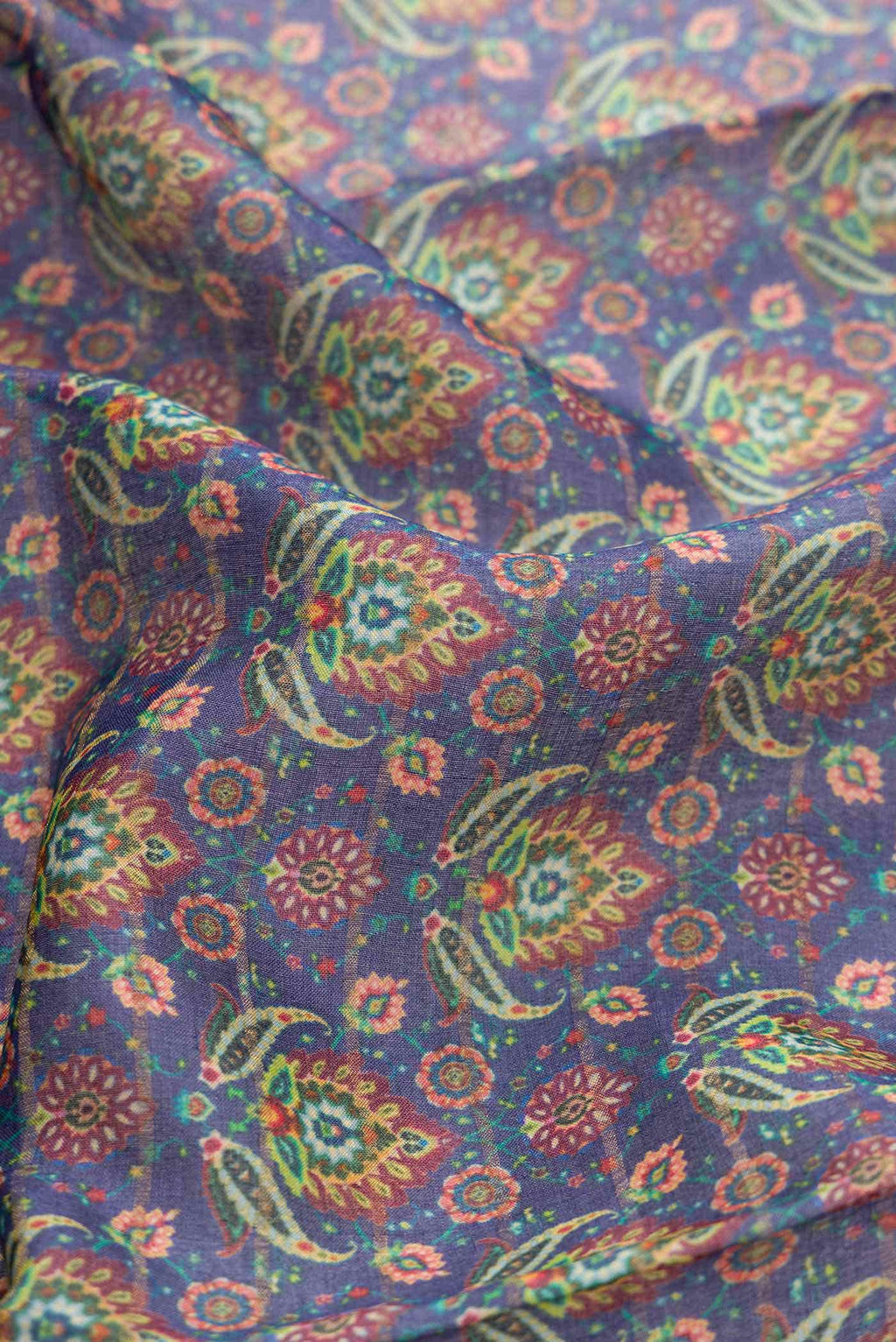 Blue Tussar Silk Saree