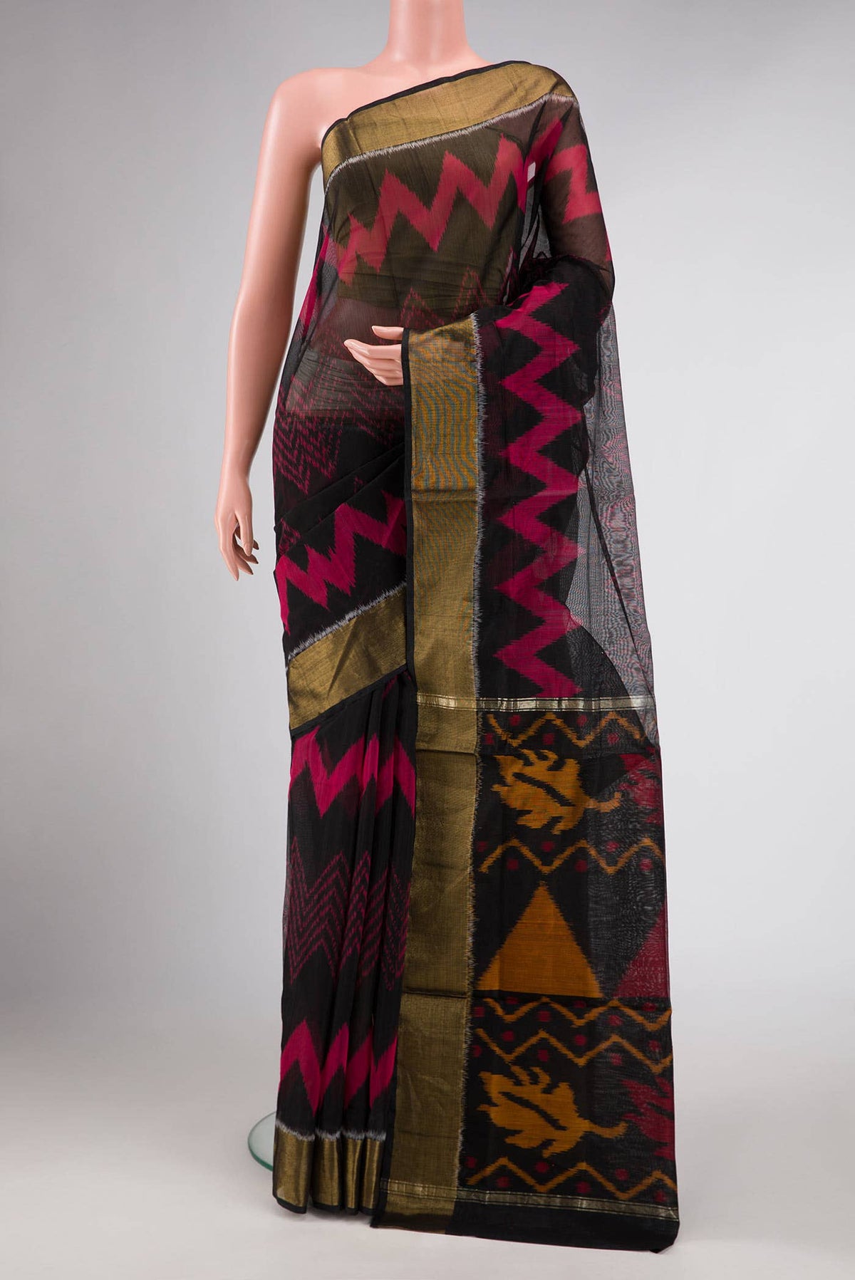 Black Silk Cotton Saree