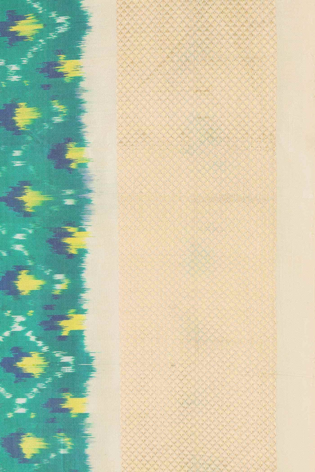 Green Dual Tone Double Ikat Saree