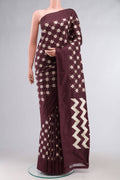 Brown Pochampally Silk Saree