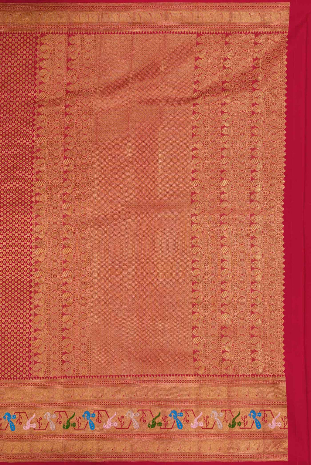 Maroon Kanchipuram Tissue Silk Saree