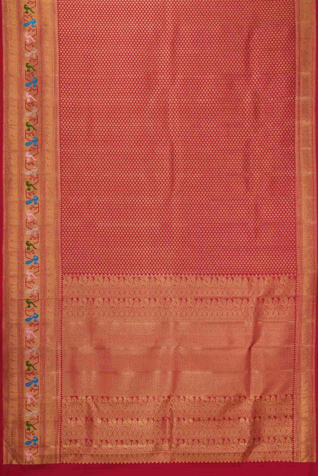 Maroon Kanchipuram Tissue Silk Saree