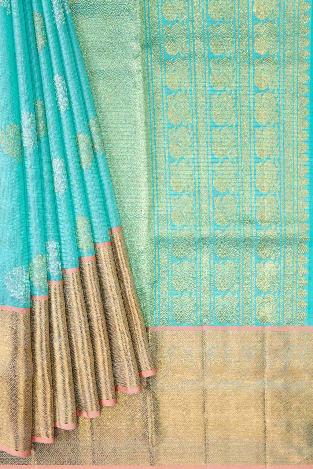 Sky Blue Kota Silk Saree