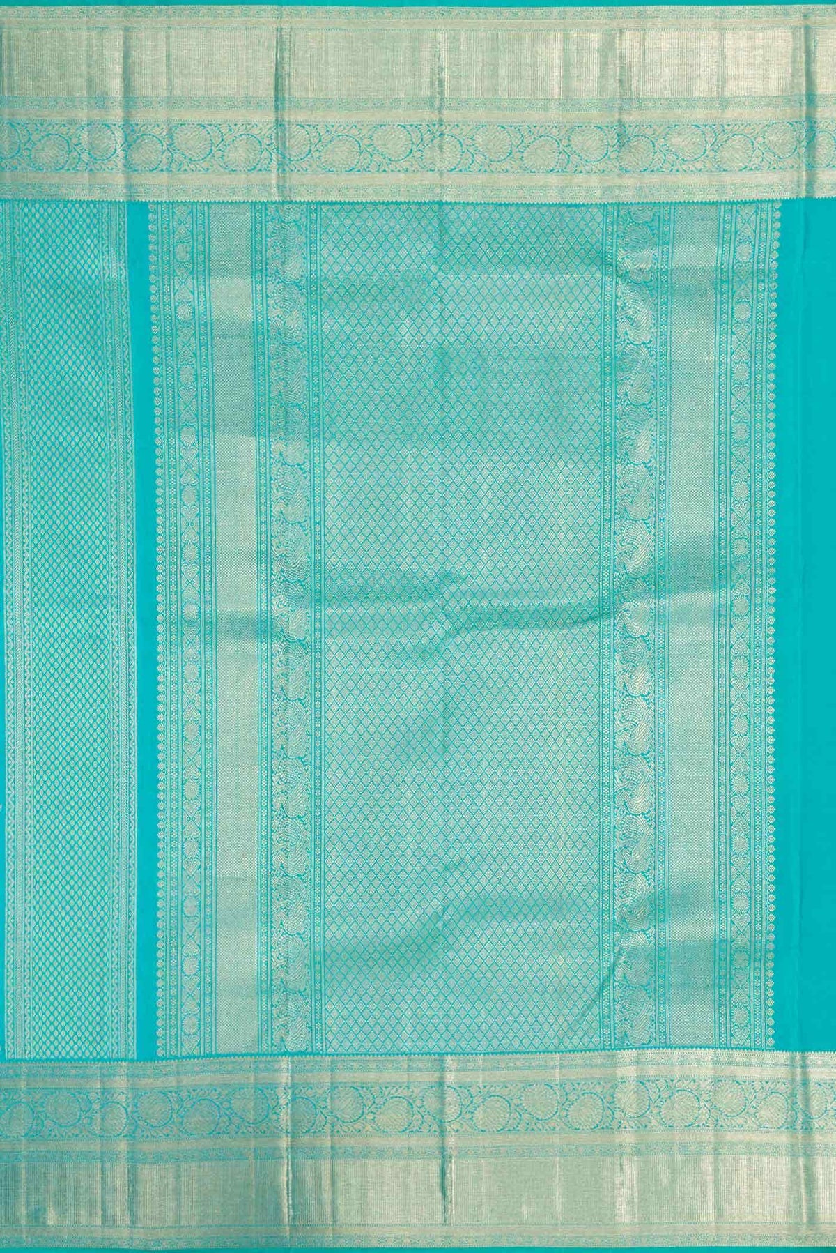 Sky Blue Kanchipuram Silk Saree