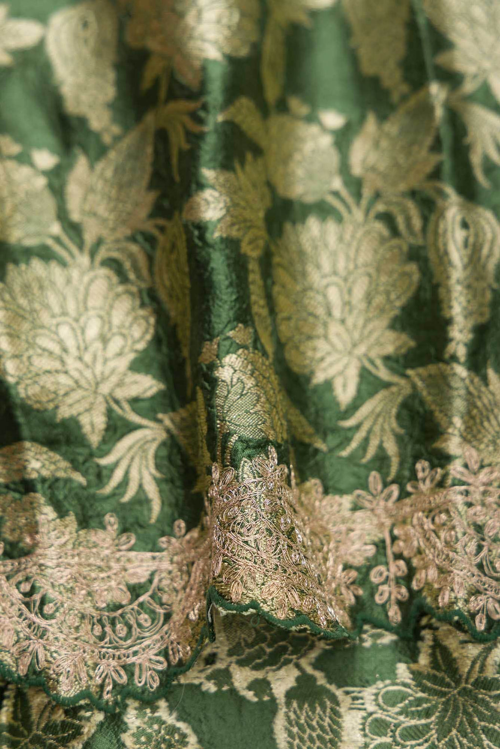Green Dual Tone Tussar Silk Saree