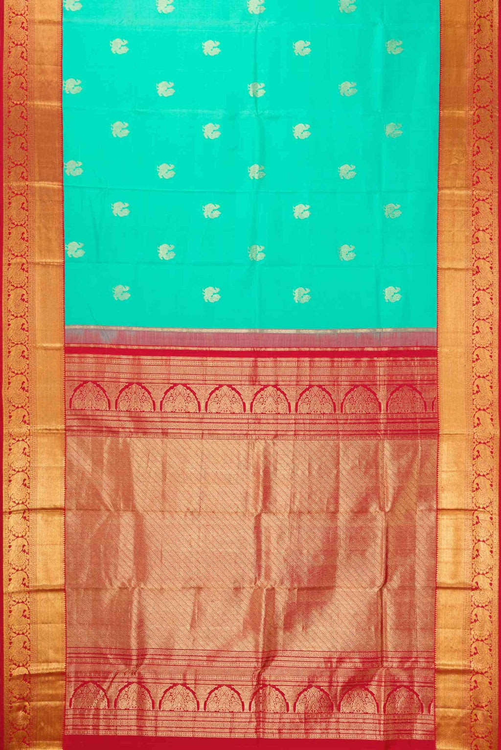 Sea Green Kanjivaram Silk Saree