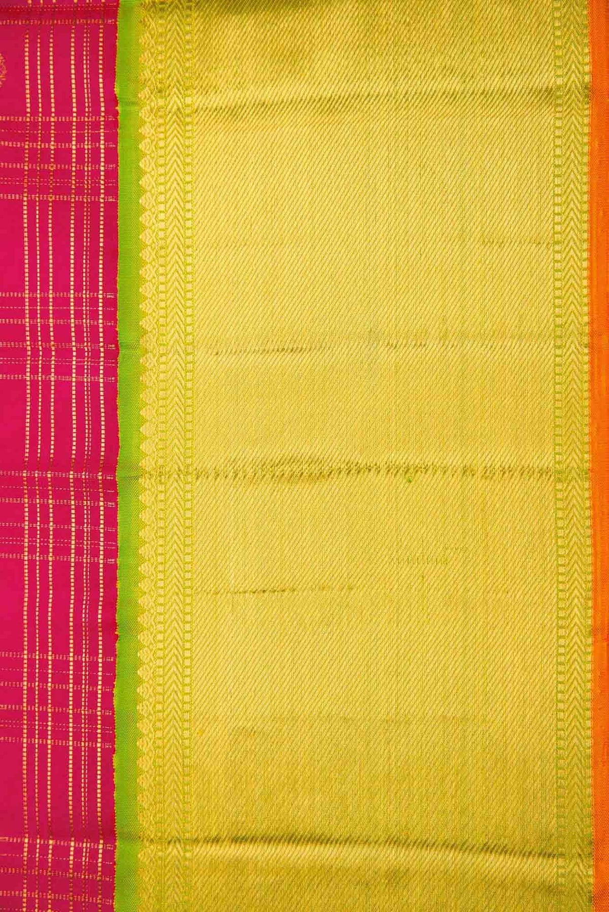 Pure Silk Pure Zari Pink Dual Tone Kanjivaram Saree