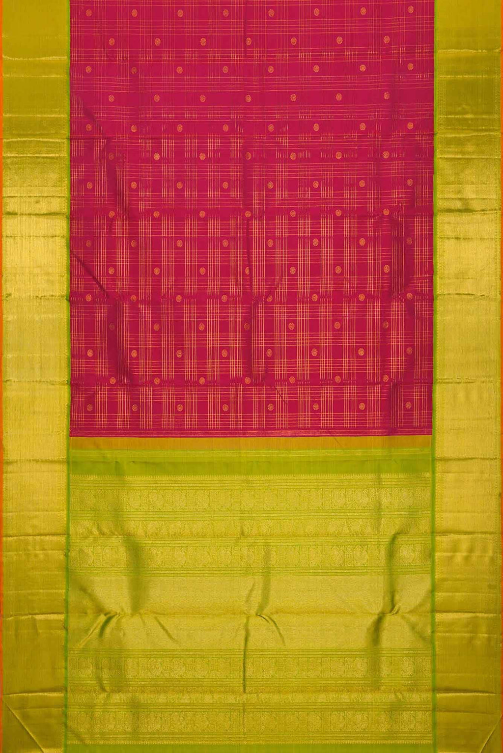Pure Silk Pure Zari Pink Dual Tone Kanjivaram Saree