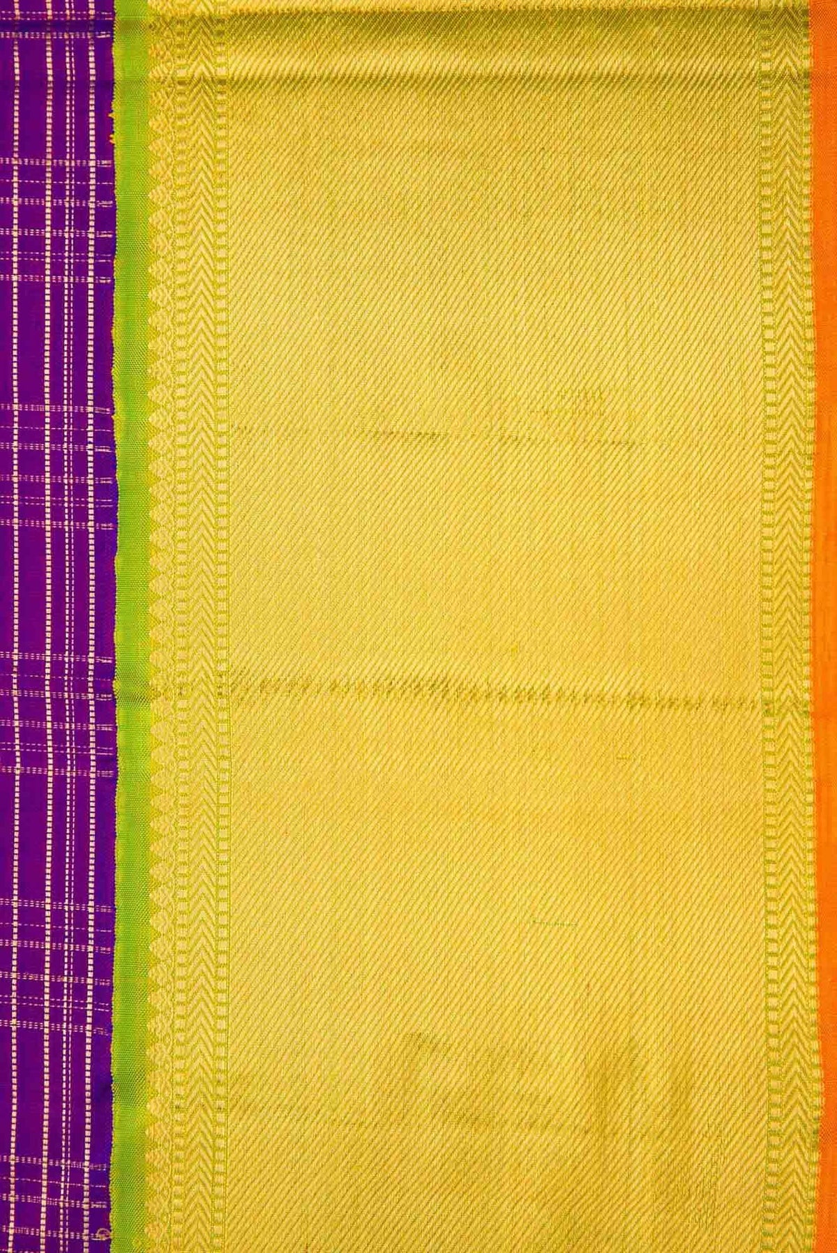 Pure Silk Pure Zari Violet Dual Tone Kanjivaram Saree