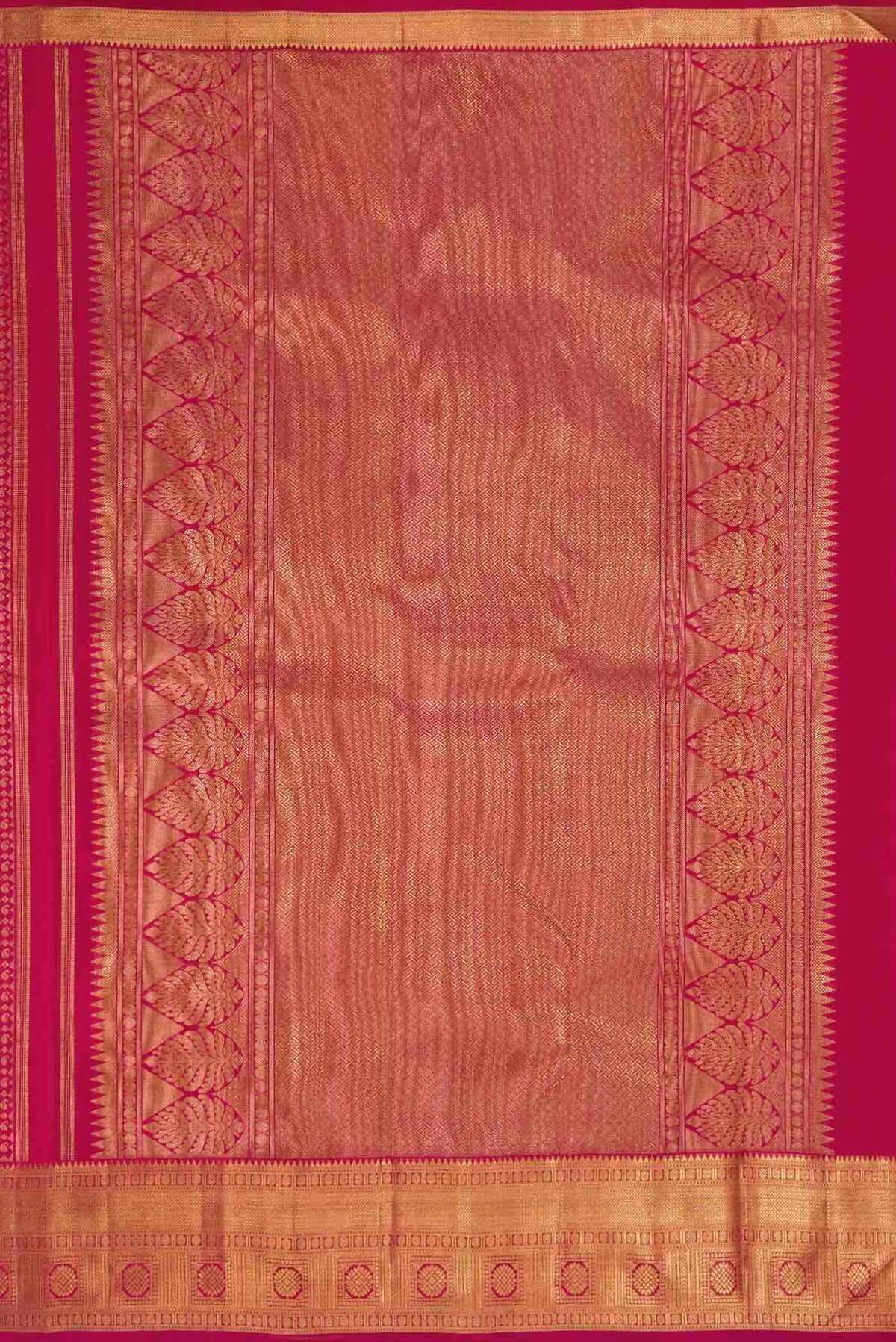 Pure Silk Pure Zari Maroon Kanjivaram Saree
