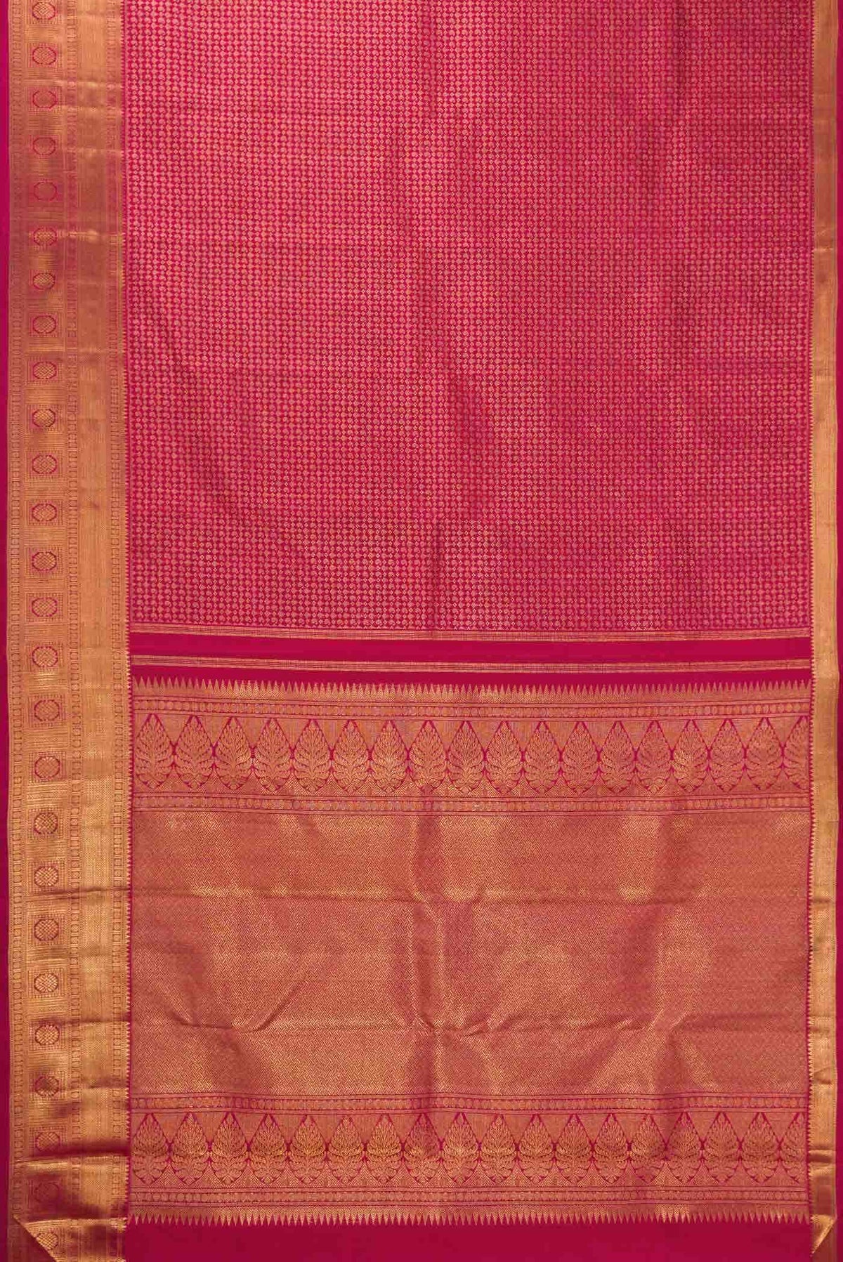 Pure Silk Pure Zari Maroon Kanjivaram Saree