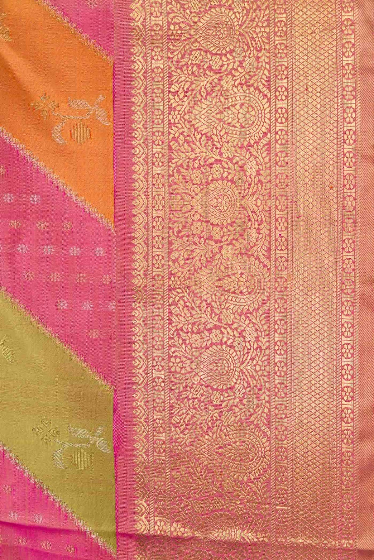 Pure Silk Pure Zari Multi Color Kanjivaram Saree