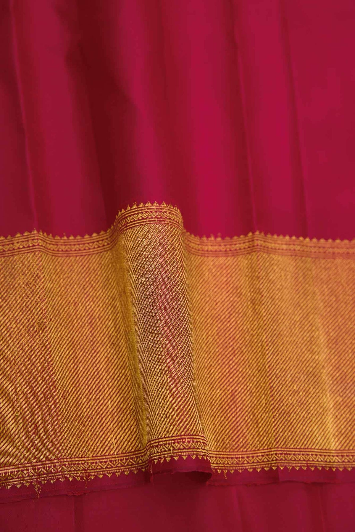 Pure Silk Pure Zari Maroon Dual Tone Kanjivaram Saree