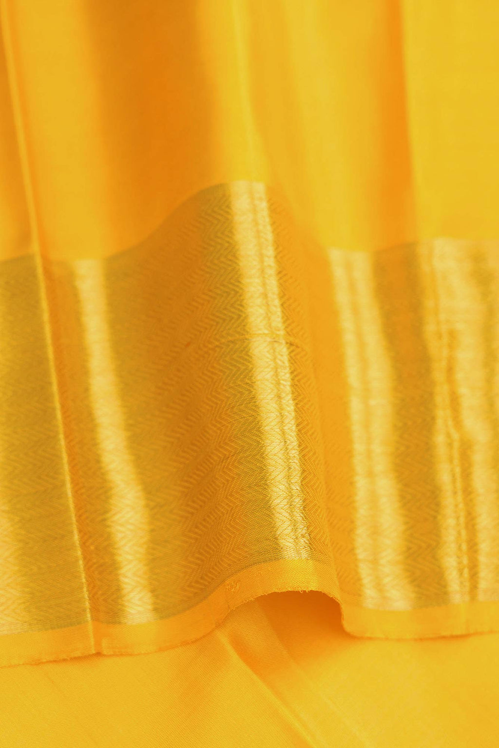 Pure Silk Pure Zari Mustard Dual Tone Kanjivaram Saree