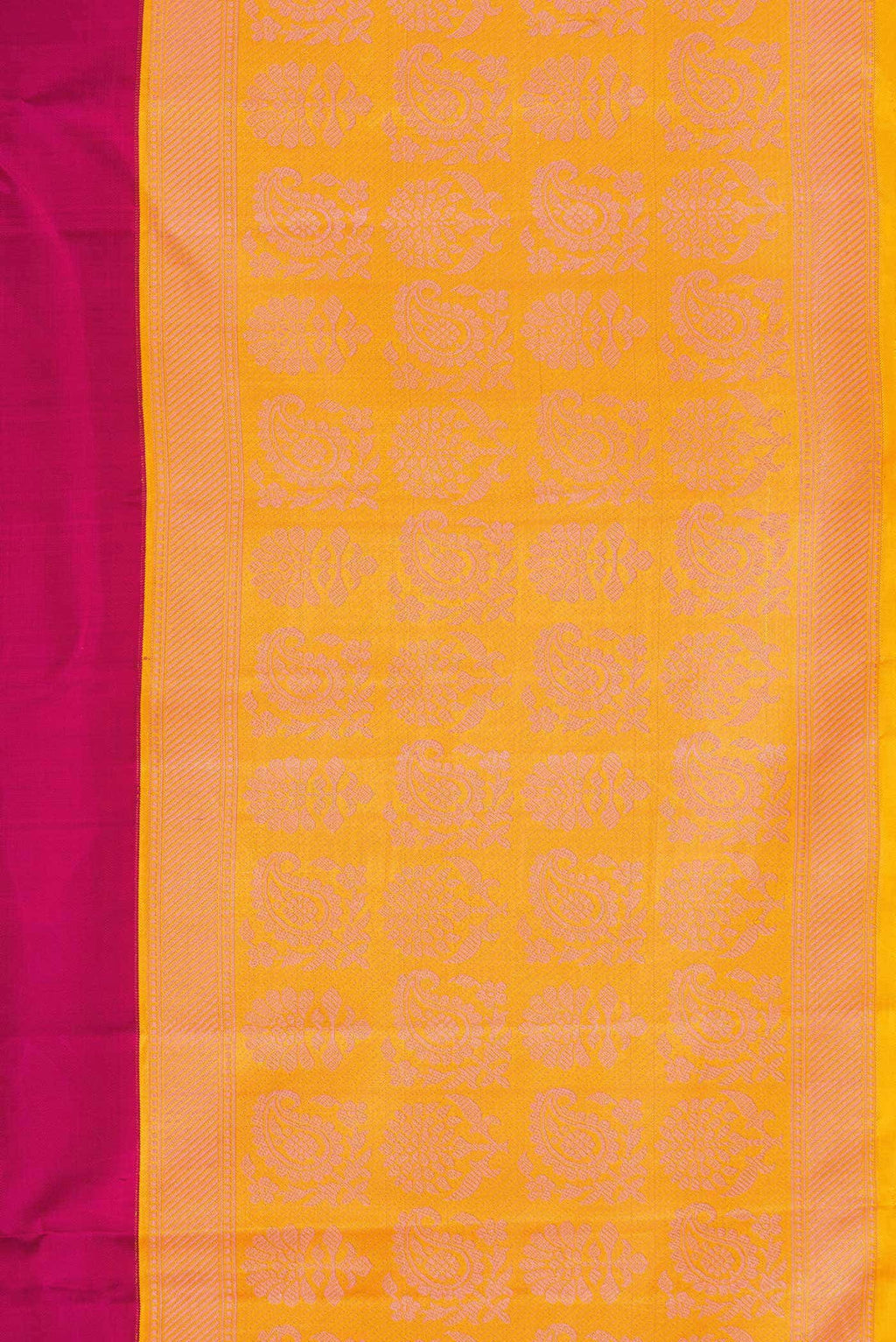 Dark Pink Dual Tone Kanjivaram Silk Saree
