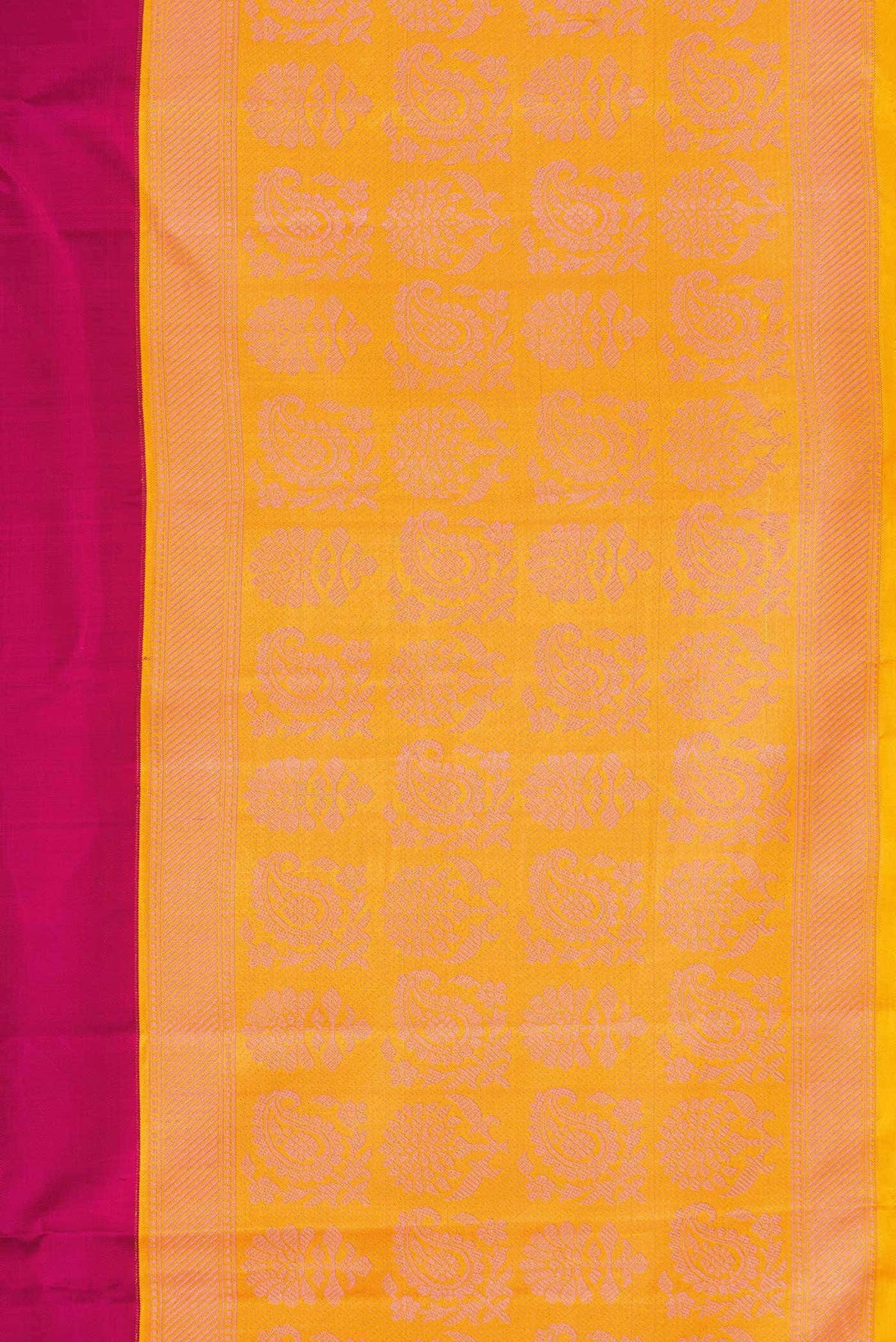 Dark Pink Dual Tone Kanjivaram Silk Saree