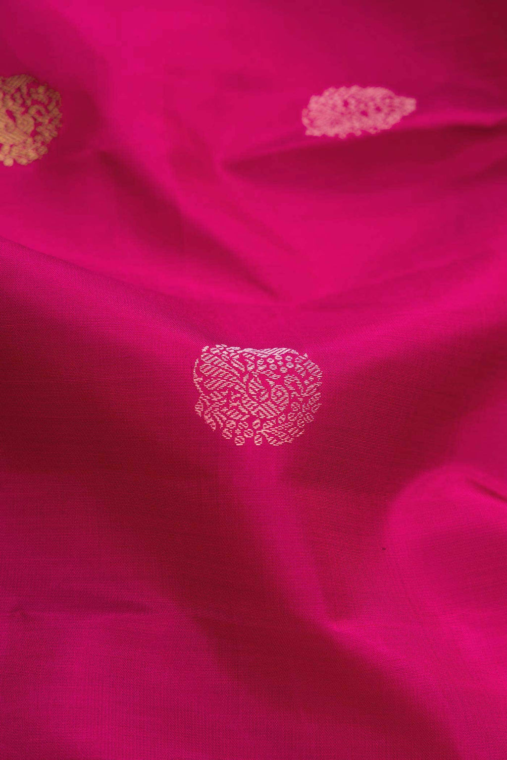Dark Pink Dual Tone Kanjivaram Silk Saree