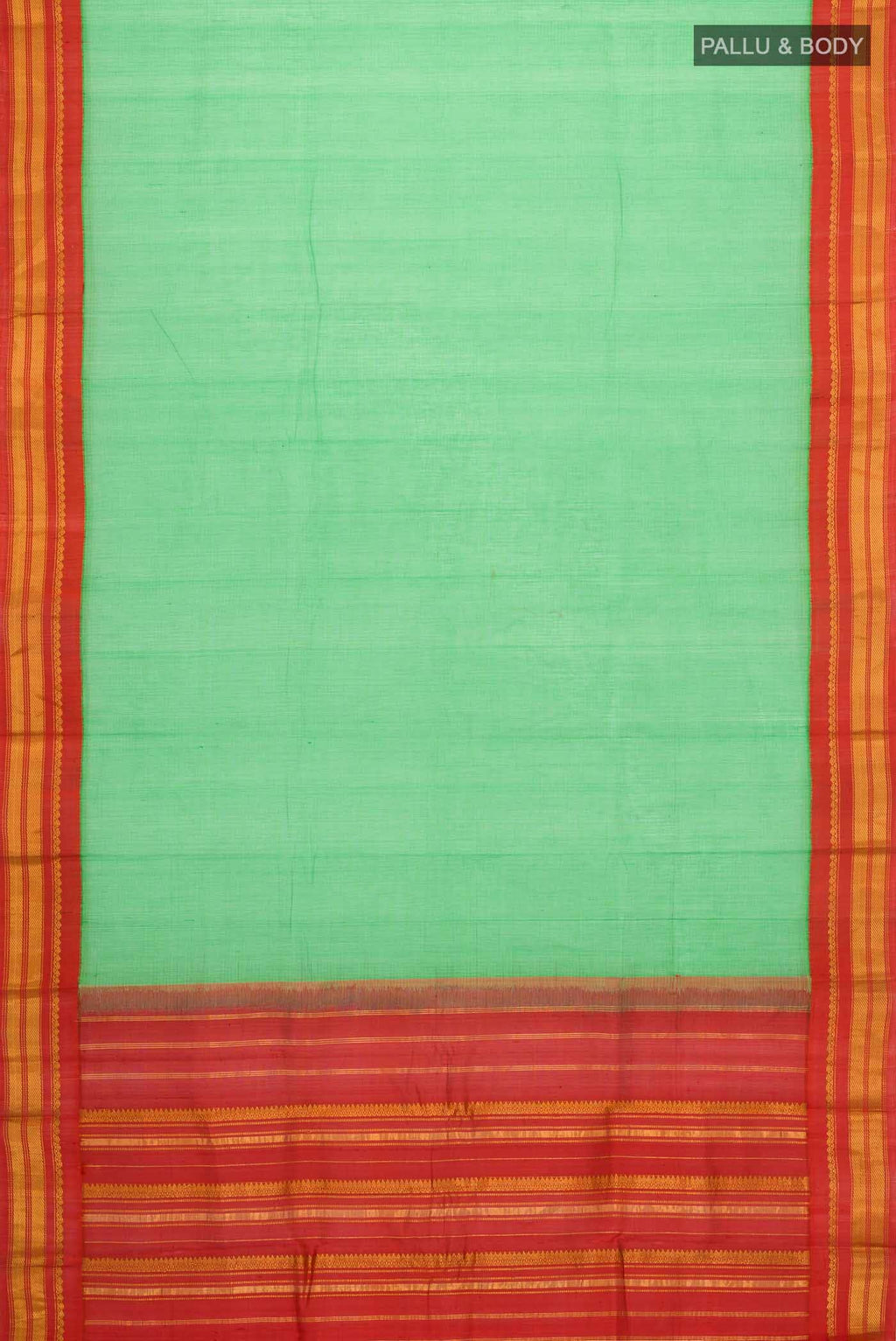 Green Gadwal cotton Saree