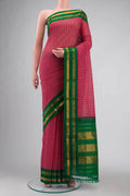 Pink Gadwal cotton Saree