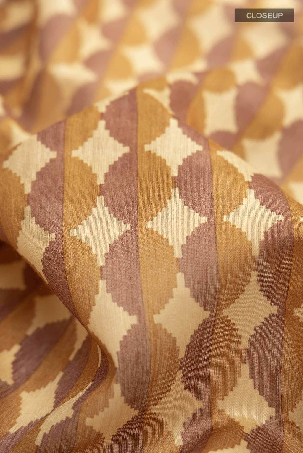 Brown Tussar Silk Saree