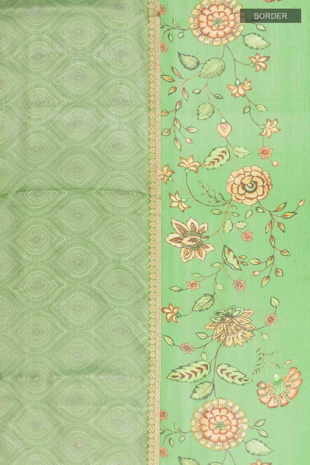 Green Mysore Georgette Saree