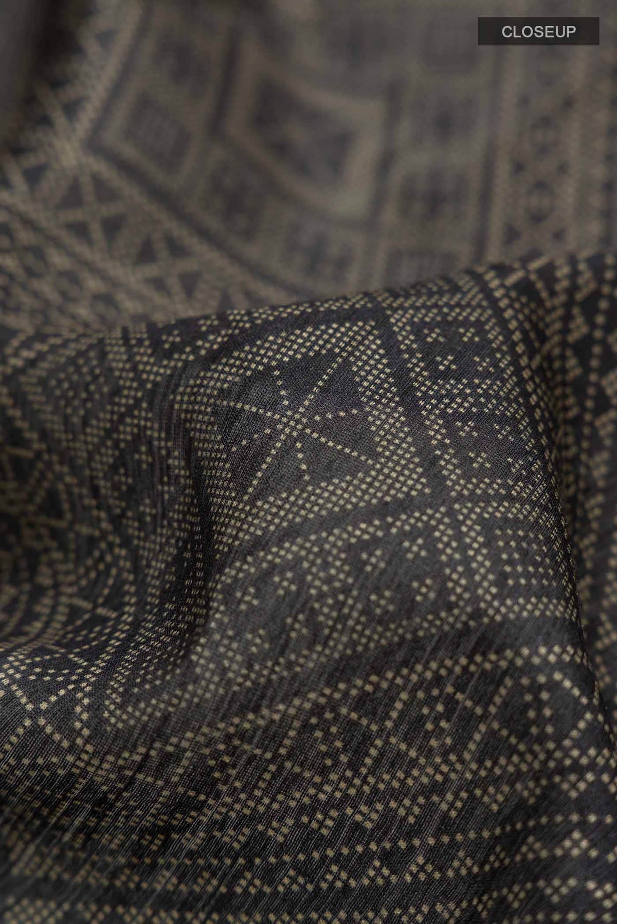 Black Bhagalpuri Tussar Silk Saree