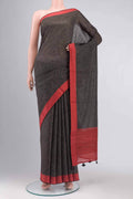 Black Bhagalpuri Tussar Silk Saree