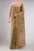 Beige Dual Tone Tussar Silk Saree