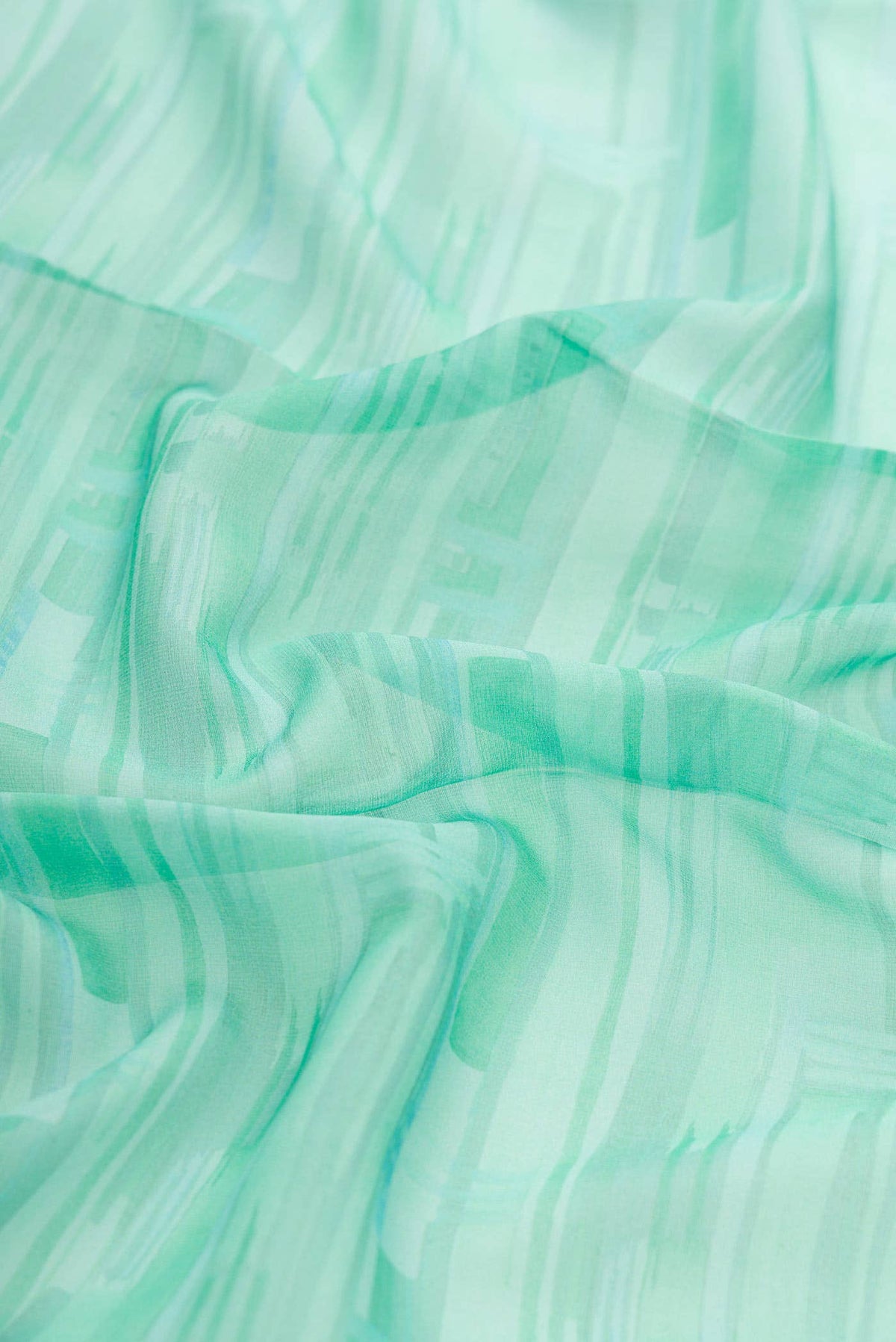 Light Green Mysore Georgette Saree