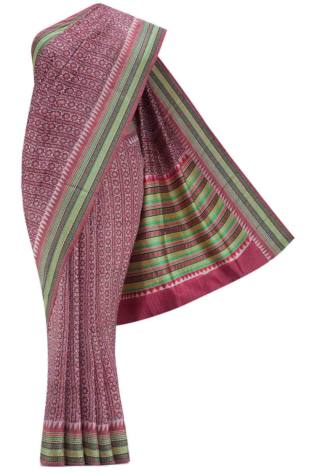 Dark Mauve Dual Tone Tussar Silk Saree