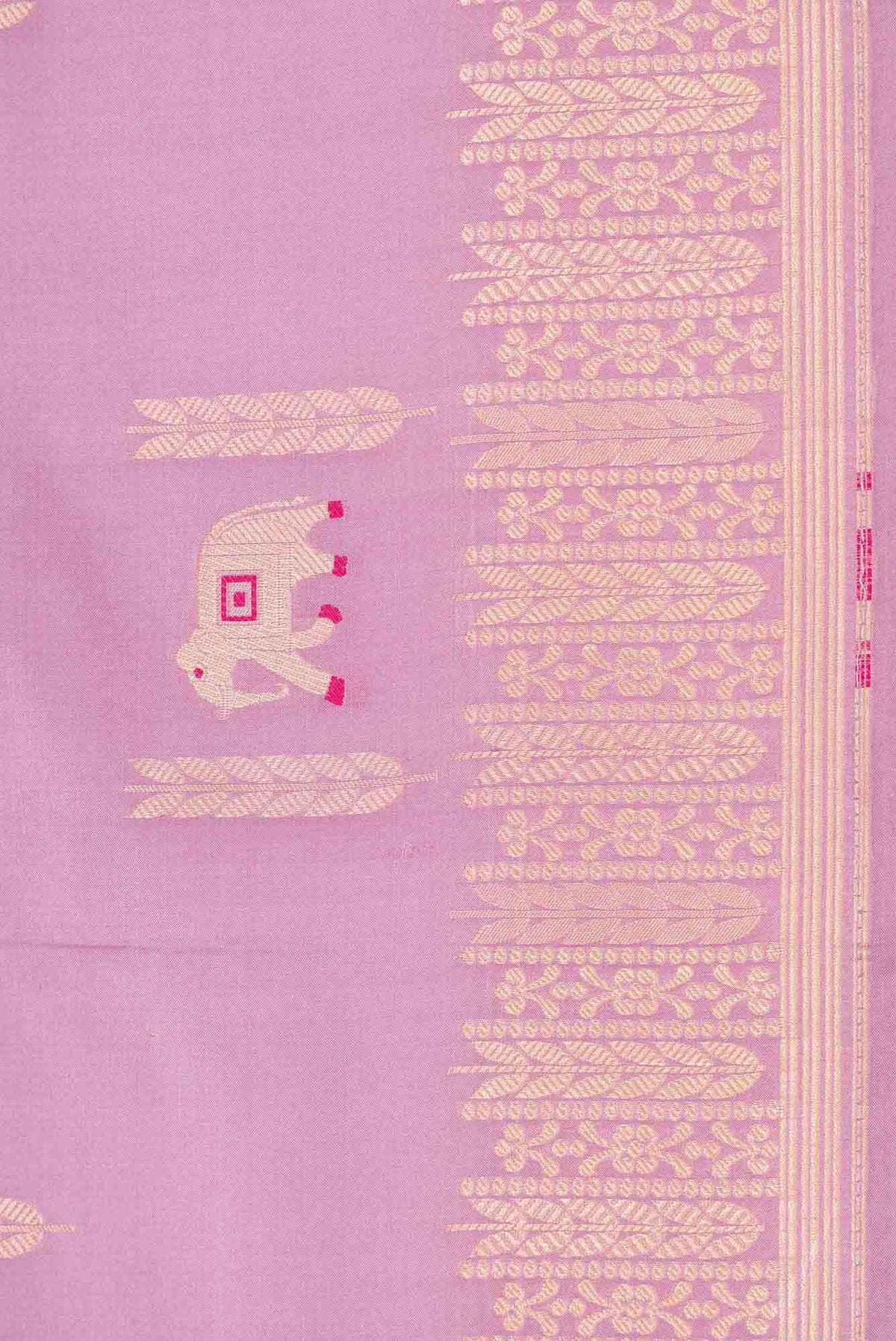 Lavender Dual Tone Banarasi Silk Saree