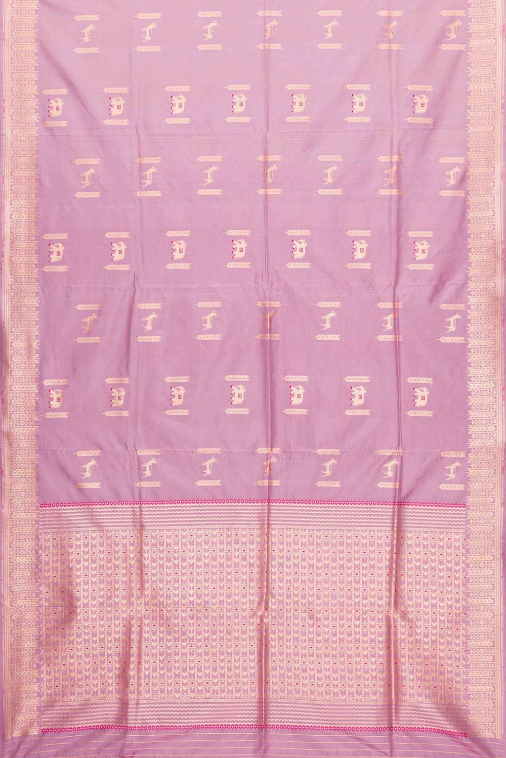 Lavender Dual Tone Banarasi Silk Saree