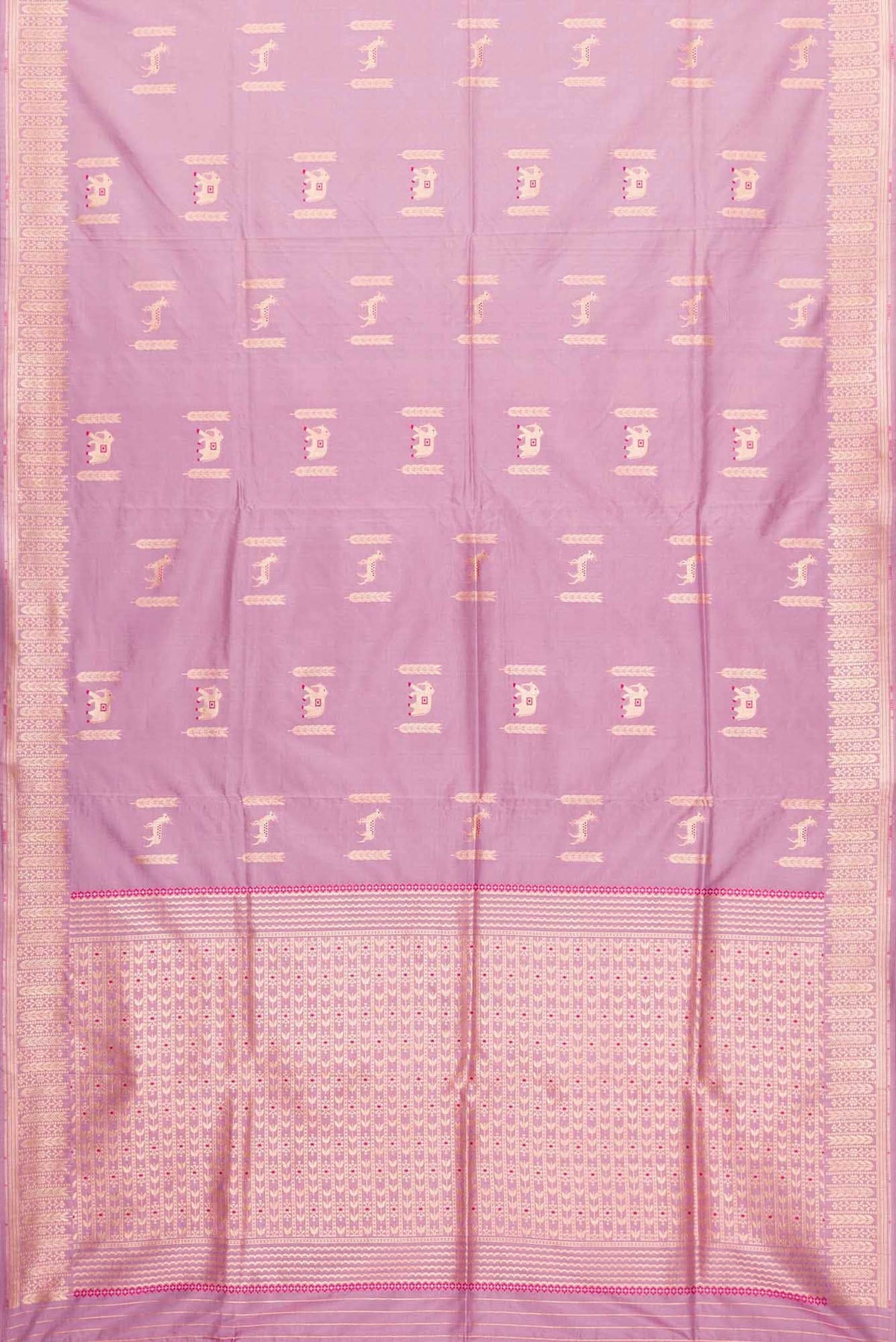 Lavender Dual Tone Banarasi Silk Saree