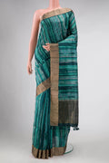 Green Tussar Silk Saree
