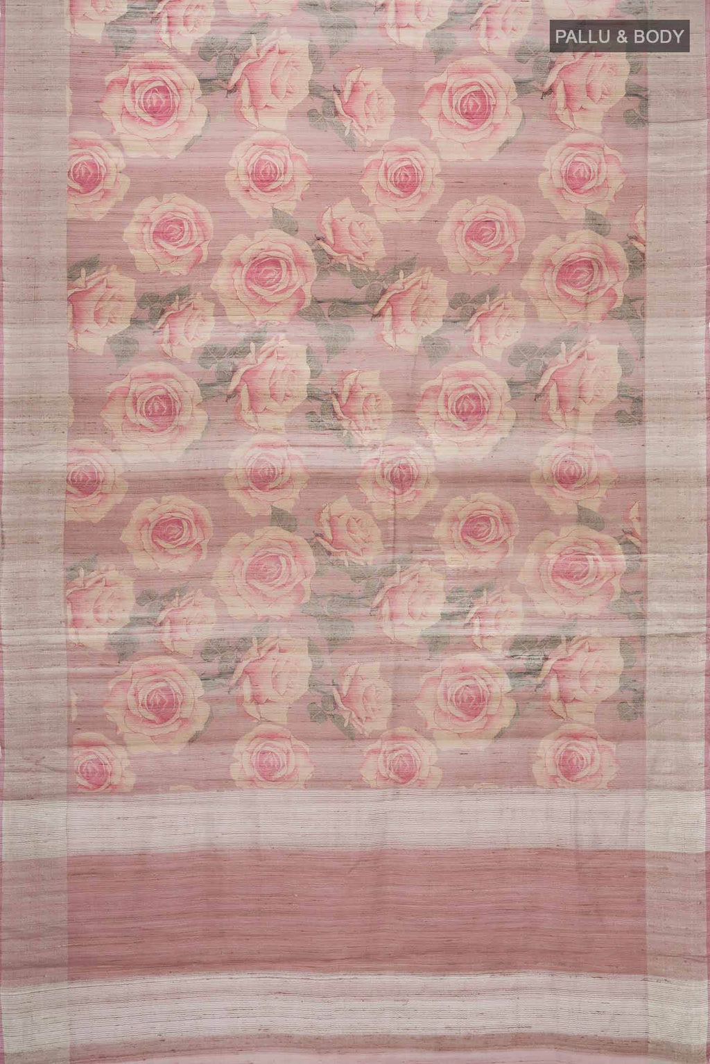 Mauve Tussar Silk Saree